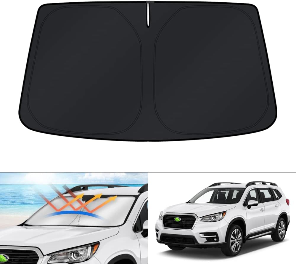 KUST Windshield Sun Shade for 2019-2025 2026 Subaru Ascent Accessories Window Sunshade Sun Visor Protector Foldable Blocks UV Rays Keep Car Cooler
