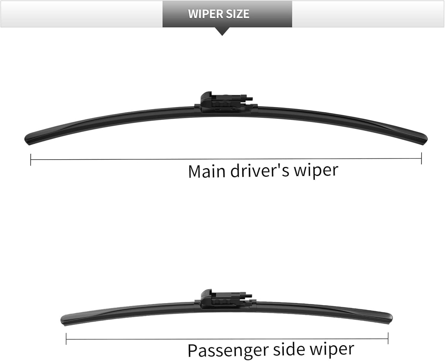 Front Windshield Wipers, 2-Piece Set for BMW 4 Series 430i M440I 2021 2022 2023 2024 2025 Automotive Replacement Front Wiper Blades for Car Window