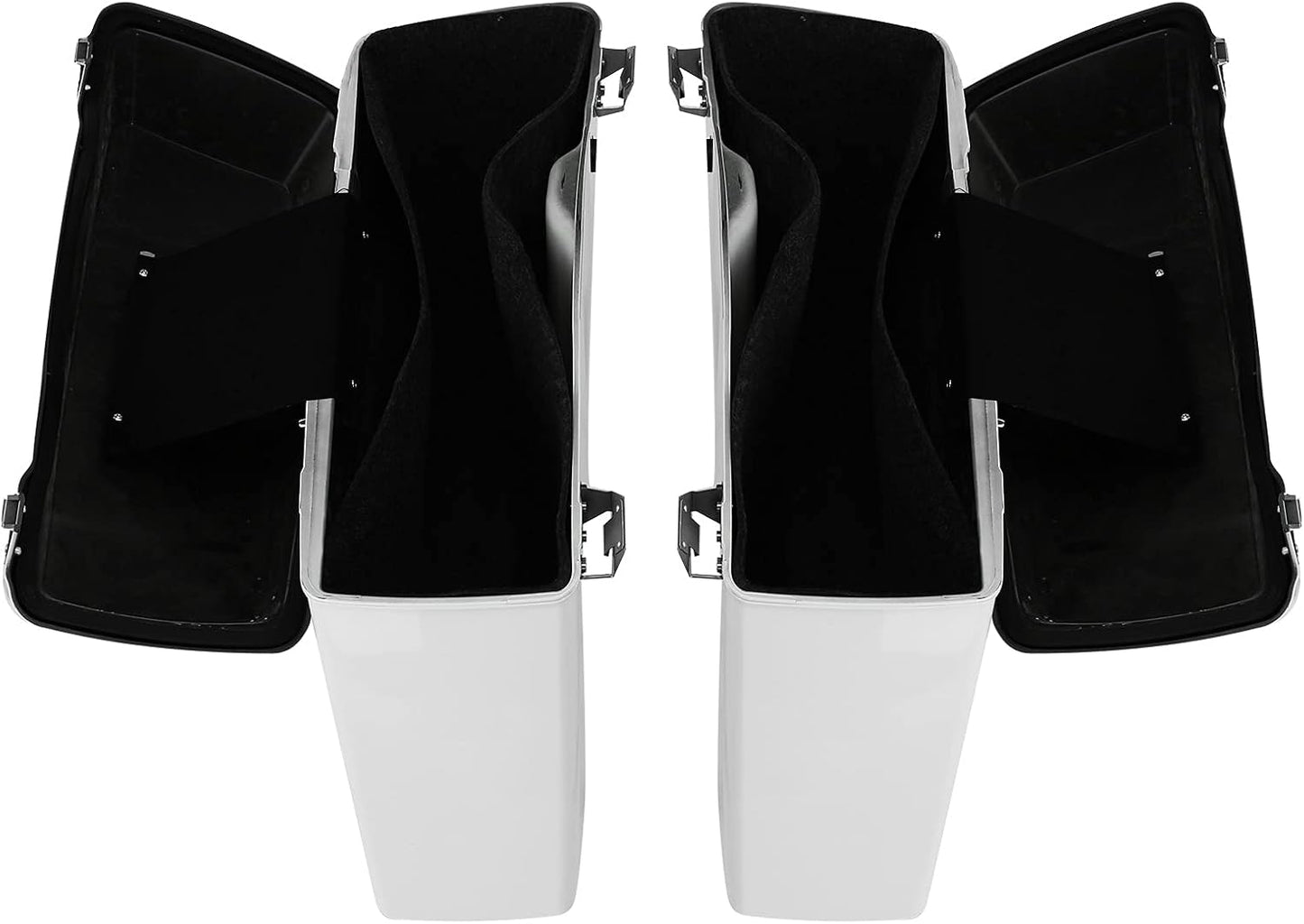 Green-L White Hard Saddlebags Fit for Harley Touring Road Glide King Street Glide Electra Glide 1994-2013