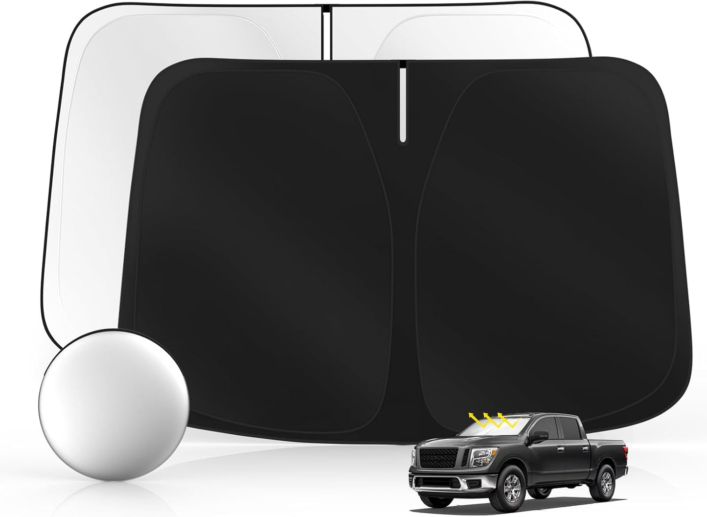 Windshield Sun Shade for Ni-ss-an Titan 2020-2025 Foldable Sunshade Custom Fit Front Window Car Interior Accessories Protector Blocks UV Rays