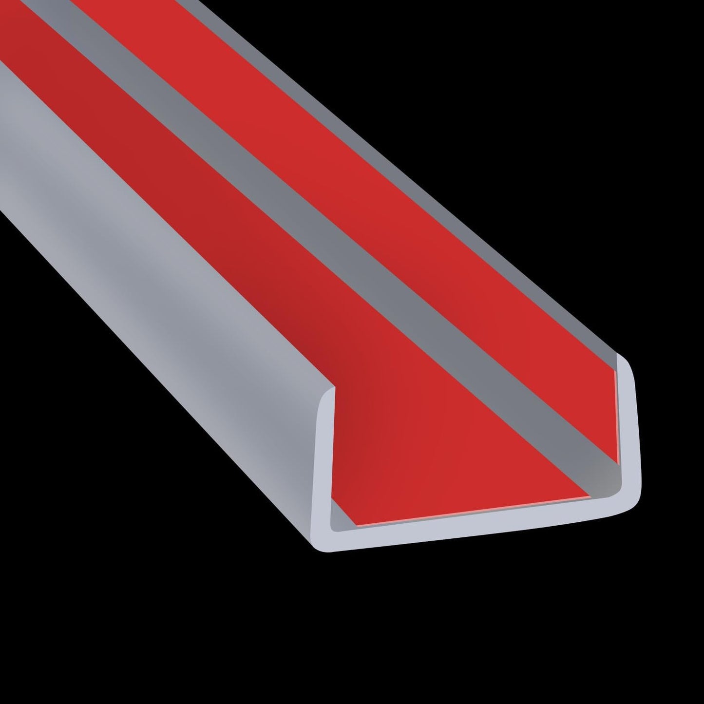 Rubber Edge Trim, Flexible Self Adhesive U Shaped Peel and Stick Edge Banding, 2"(50mm) U Channel Edge Protector, Edge Guards for Woods, Furniture, 20Ft, Grey Color