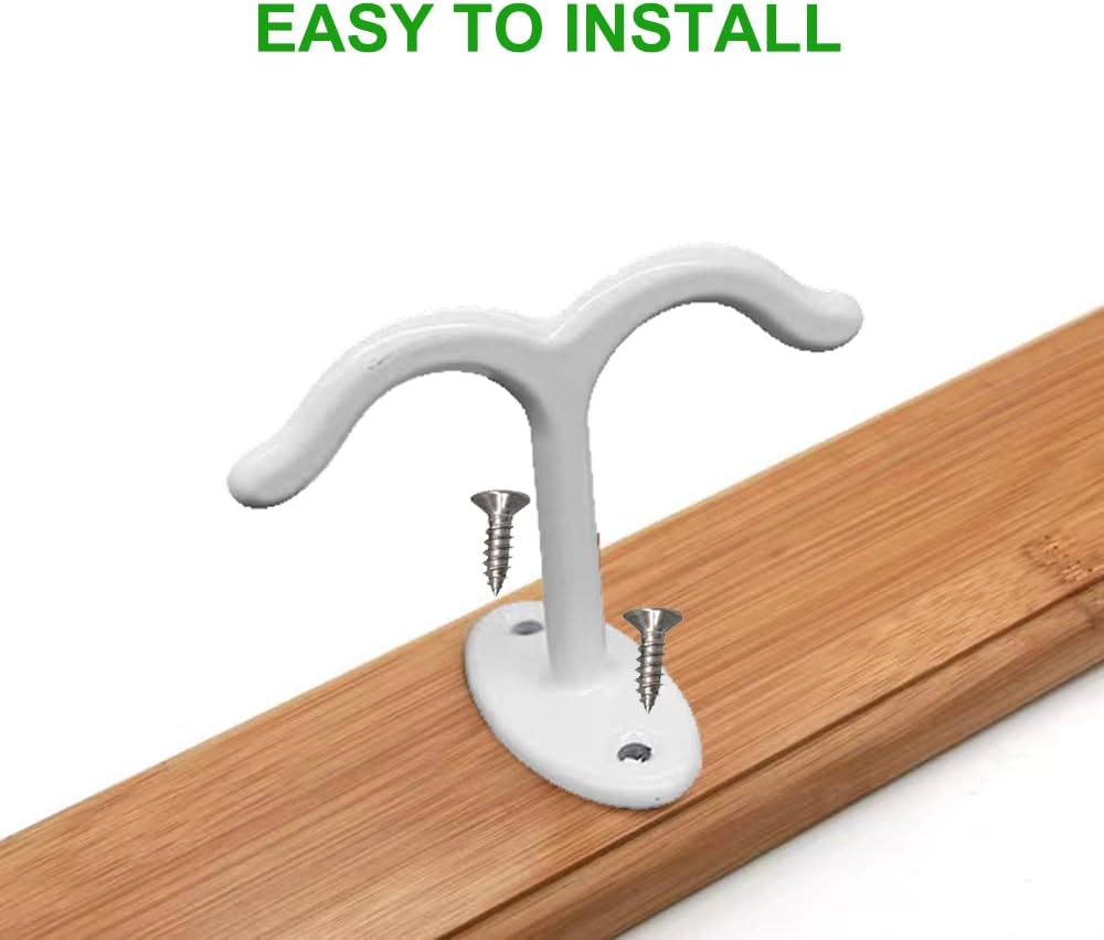 10 Pcs Zinc Alloy Ceiling Double Hook Cabinet Wardrobe Coat Towel Hat Hook Hooks Under Cabinet Shelf (Matte Silver)