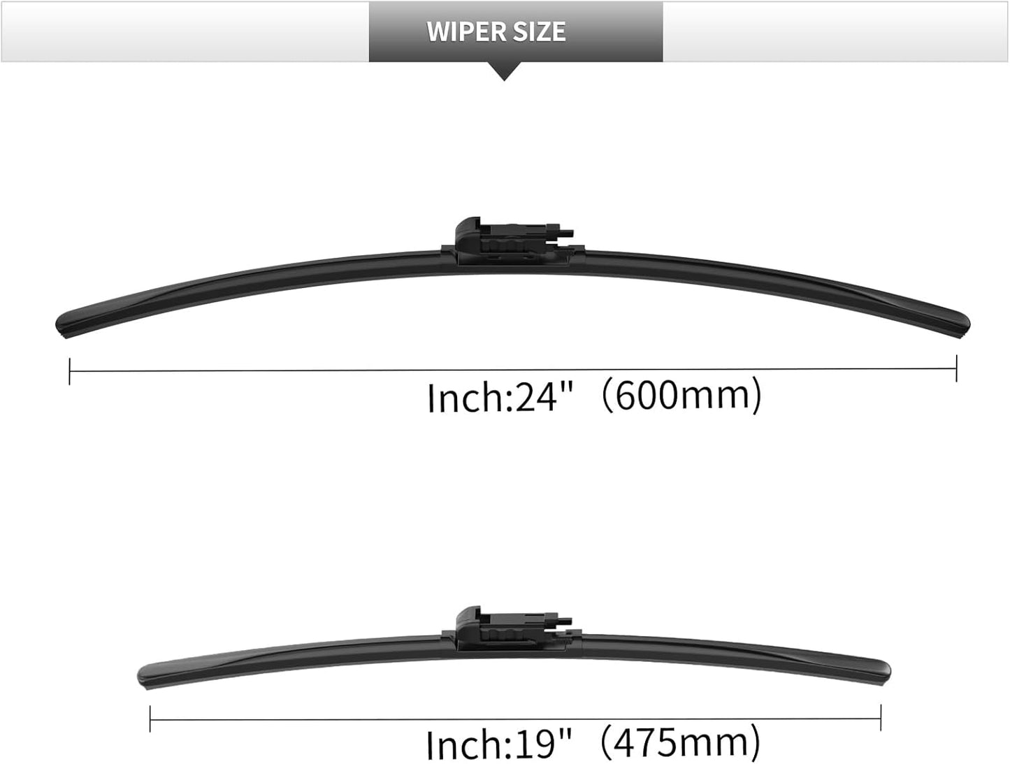 Front Windshield Wipers, 2-Piece Set for BMW 4 Series 428i 430i 435i 440i 2014 2015 2016 2017 2018 2019 2020 - Automotive Replacement Front Wiper Blades for Car Window