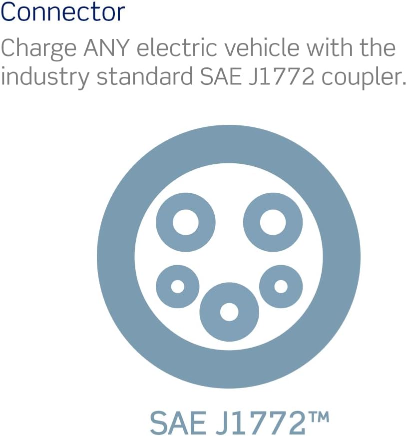 Leviton Level 2 EV Charger, 32 Amp, 208/240 VAC, 7.6 kW Output, 18' Charging Cable, Indoor/Outdoor Hardwired EV Charging Station, EV320 EVSE