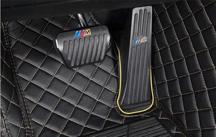 Custom All-Weather Protection Leather Car Floor Mats for Cars Sedan SUV Sports Car Waterproof Floor Mat (Red)