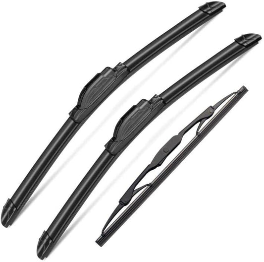 3 Wipers Set for Hummer H2 2003 2004 2005 2006 2007 2008 2009, Original Equipment Windshield Wiper Blades Front - 16"+16" with 10 Inch Rear Windshield Wiper Blade (Pack of 3) J- HOOK
