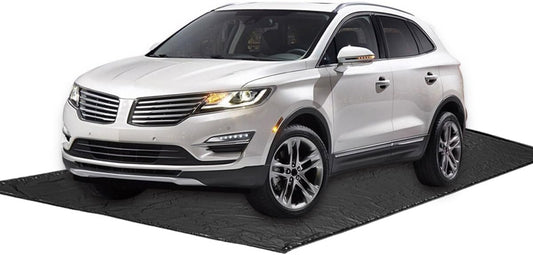 Oil Mat for Garage Floor, Car Parking Mat Containment for Snow, Mud, Rain - 8' 6" x 20', Black