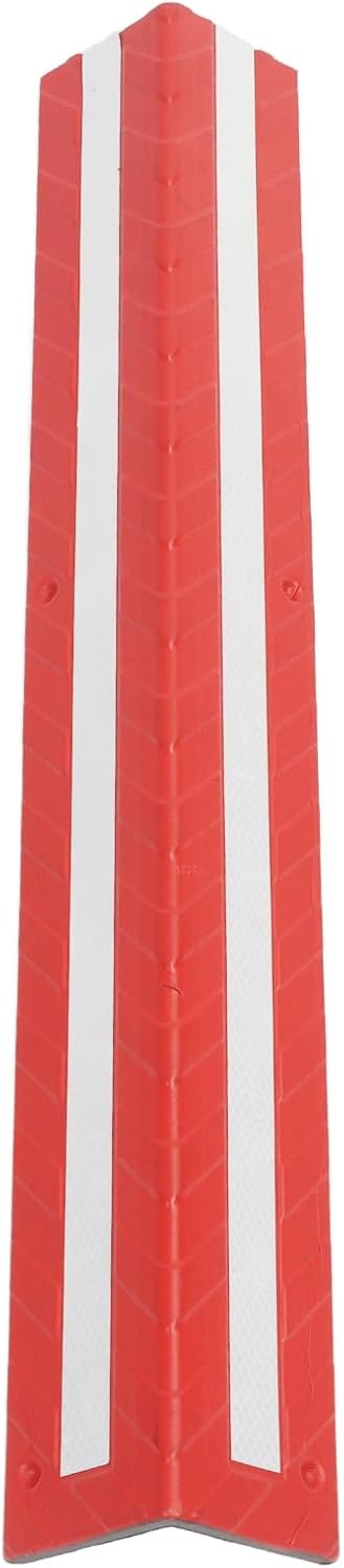 Garage Wall Protector Rubber Wall Corner Guard for Parking Garages, 80cm Long Wall Corner Protector (Red)