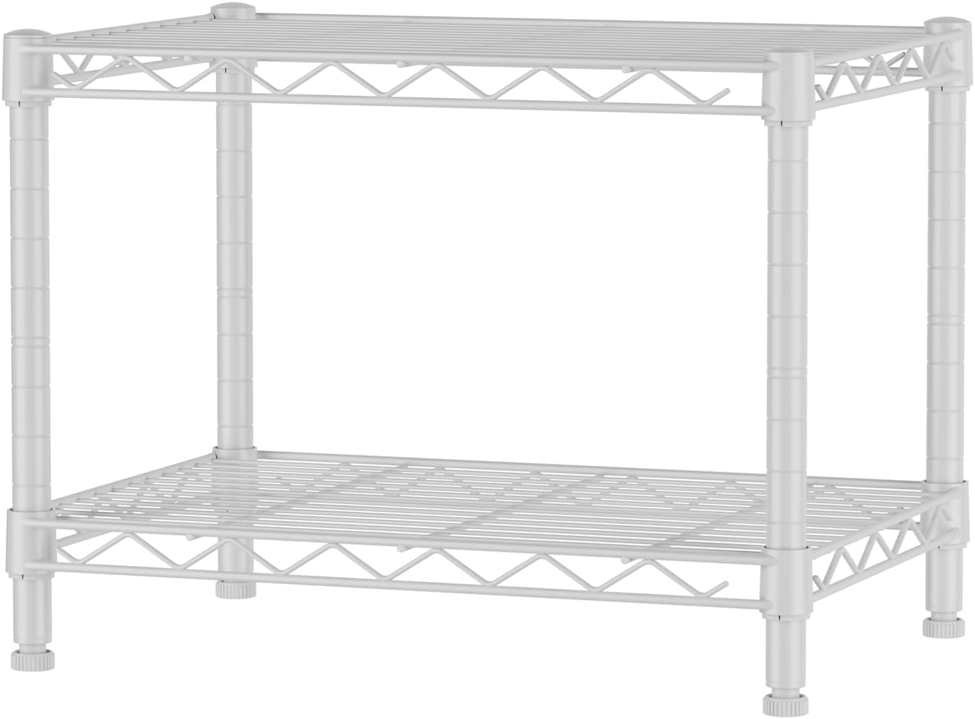 SINGAYE 2 Small Wire Shelves Garage Pantry Close Home Organizers and Storage Bathroom Shelf Laundry Room Organization Adjustable Book Metal Shelving Unit