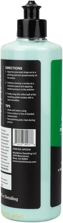 Maxshine All-in-One Polish & Protect, 16oz | Synthetic Polymer Formula, Removes Swirls & Oxidation, Gloss Finish | Paint Correction & Protection