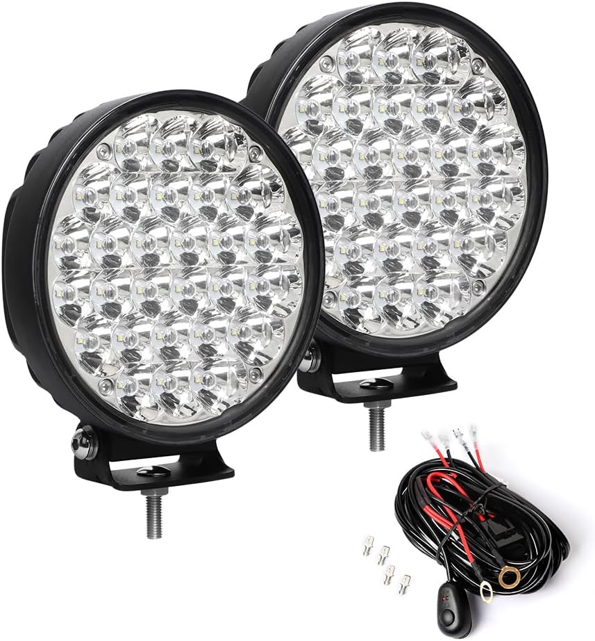 Exzeit 6 inch 224w Led Driving Lights, 22400 lumens Fog Light Ofroad Lights for Jeep Wrangler Trucks Toyota Pickup GMC SUV, 12V/24V