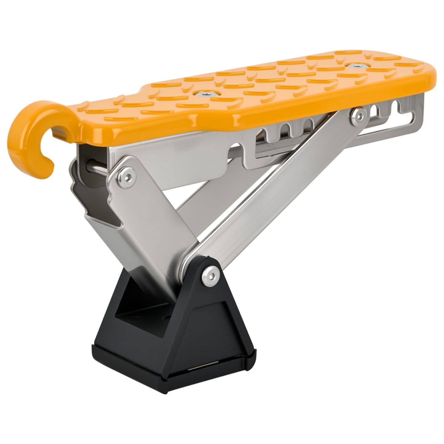 Nilight Car Door Step Universal Aluminum Latch Step for Car Roof Access Portable Folding Car Door Latch Hook Step Multi-Adjustable Both Feet Stand Pedal Max Load 500 Lbs for Truck Suv Vehicles, Orange