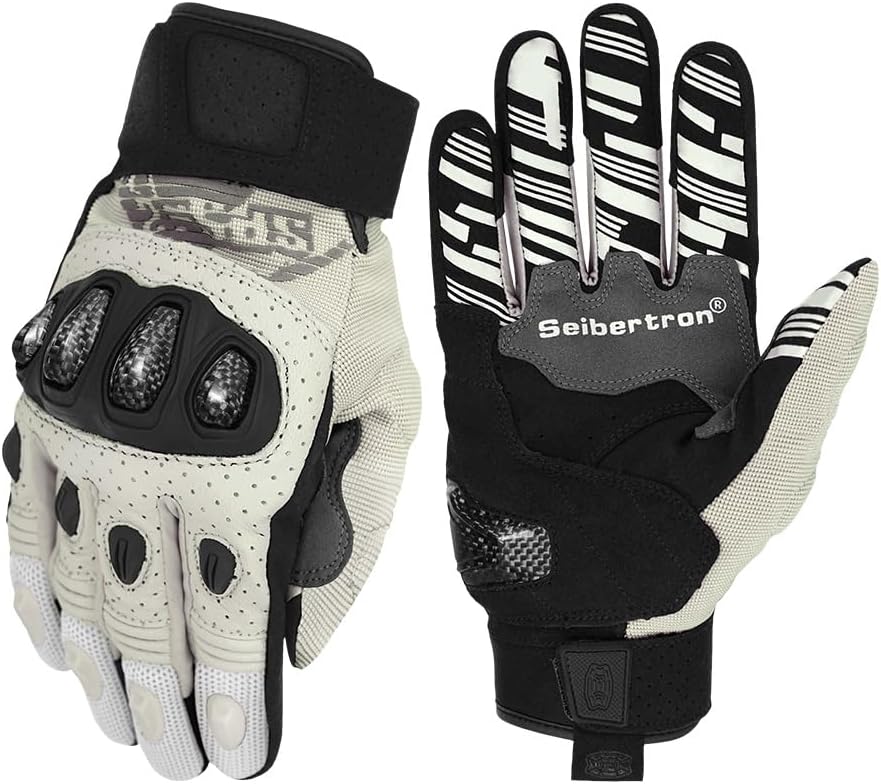 Seibertron SPS Series Touchscreen Motorcycle Motocross BMX ATV MTB Bicycle Cycling Full or Half Finger Gloves Adult and Youth