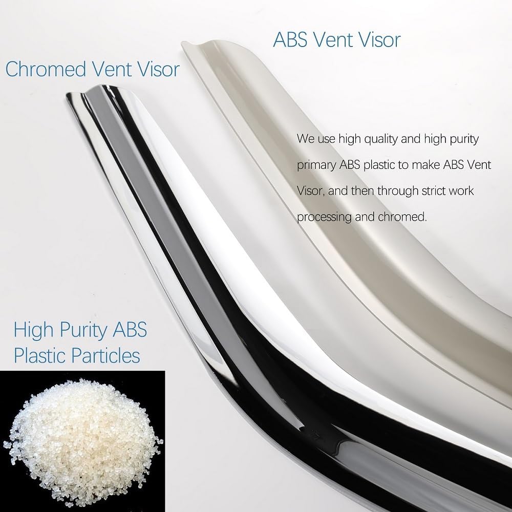 Chrome Side Window Visor Wind Vent Deflector fit for 2011-2016 Kia Sportage,4pcs Outside Mount Style Chrome Shade Sun Rain Guards Set 94652Y