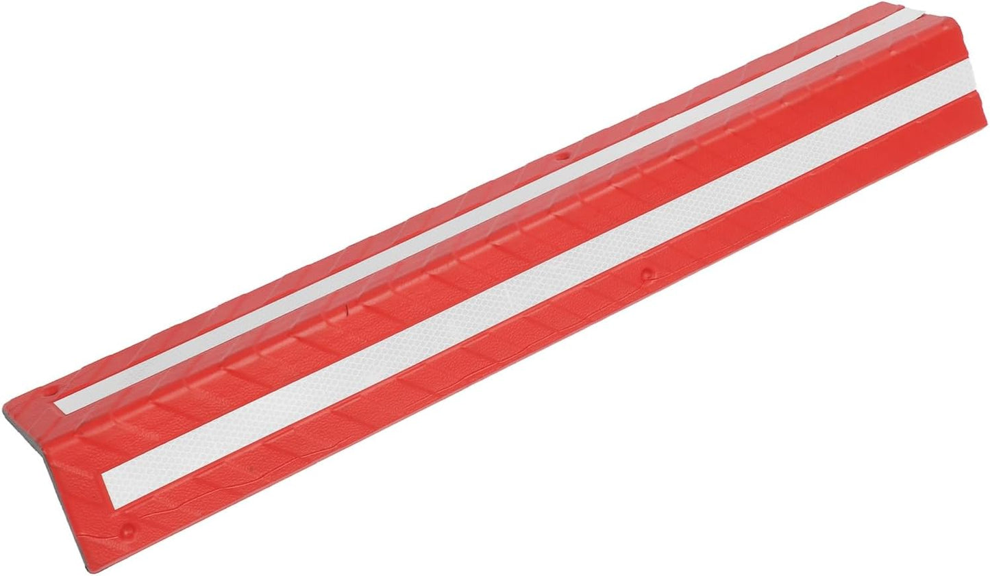 Garage Wall Protector Rubber Wall Corner Guard for Parking Garages, 80cm Long Wall Corner Protector (Red)