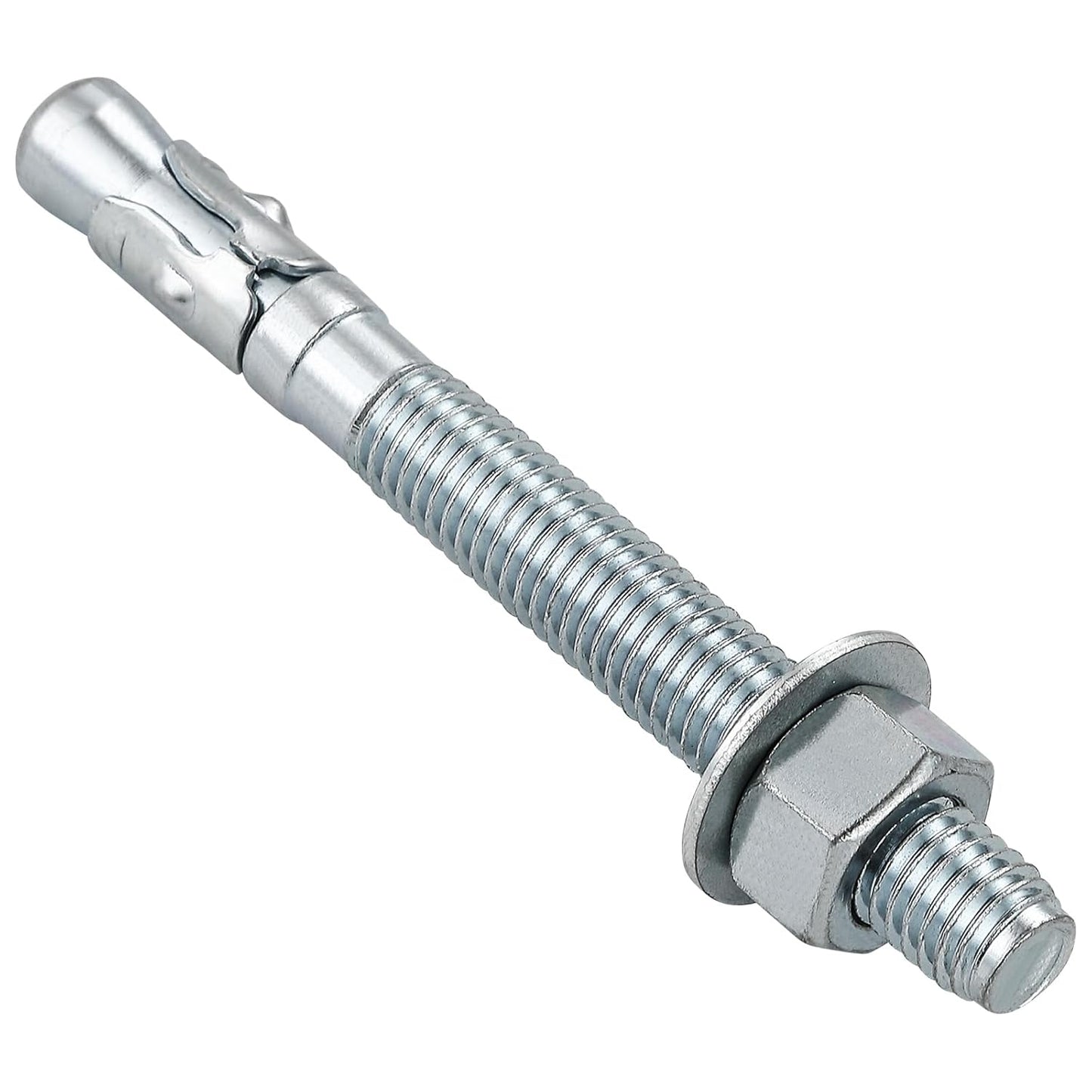 1/2x4-1/2" 10Pcs Inch Standard Fasteners for Heavy-Duty Zinc Wedge Anchors for Cement and Concrete