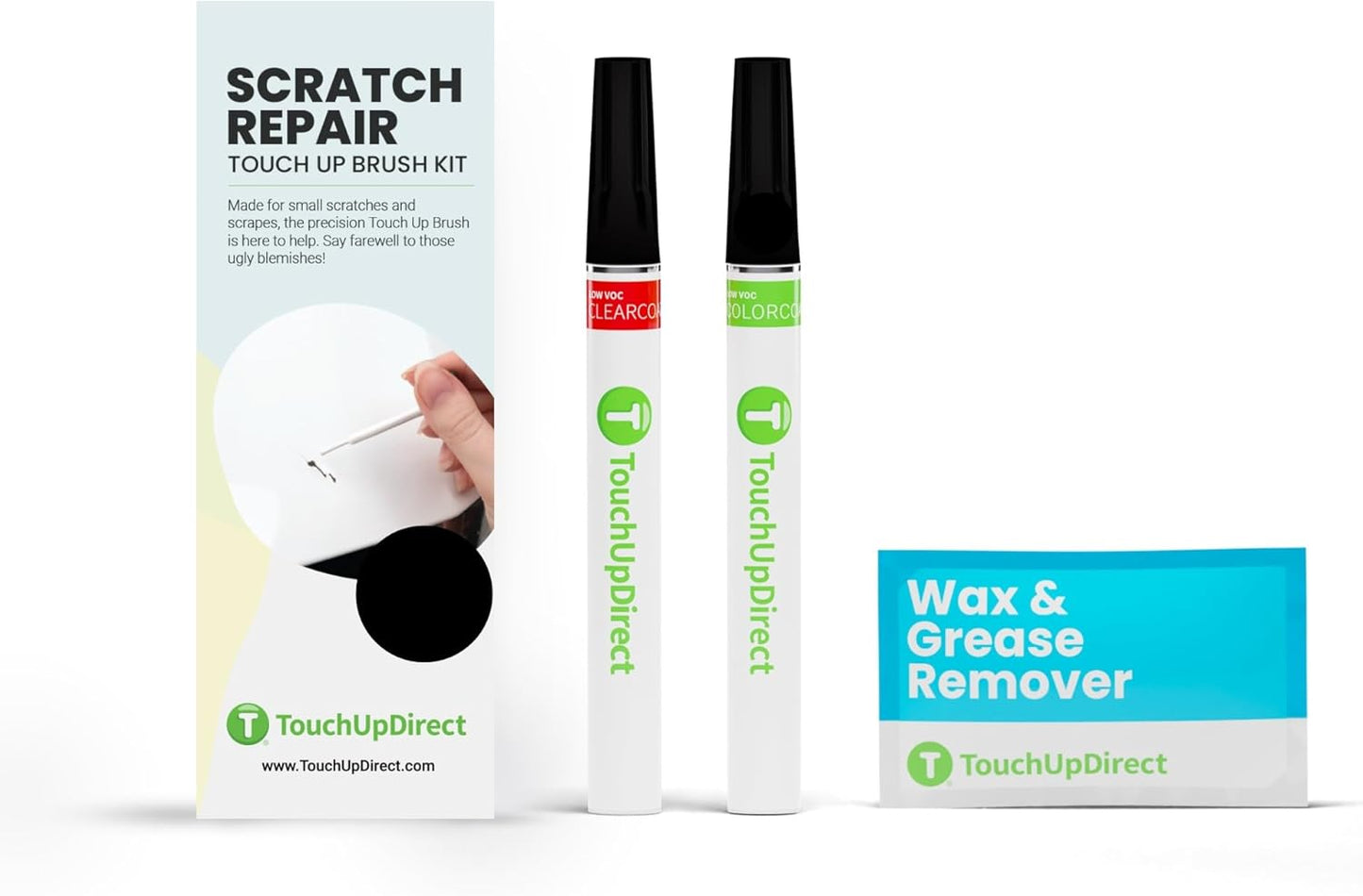 TouchUpDirect 218 Attitude/Midnight Black Metallic Compatible with Toyota Exact Match Scratch Repair Touch Up Paint - Brush Kit