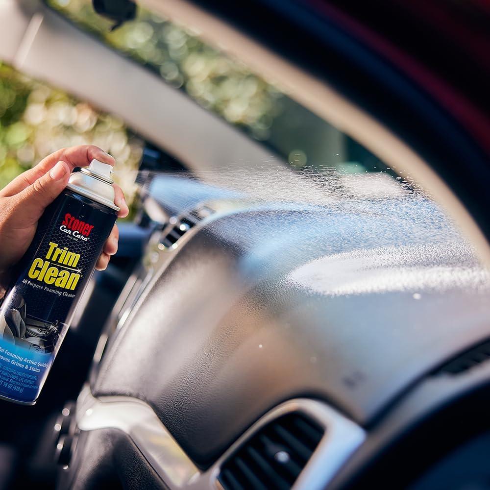 Stoner Car Care 91134 Trim Clean All-Purpose Fast Acting Powerful Foaming Cleaner Quickly Removes Grime and Stains From Trim, Consoles, and More To Restore Automotive Interiors, 18 Oz, Pack of 1