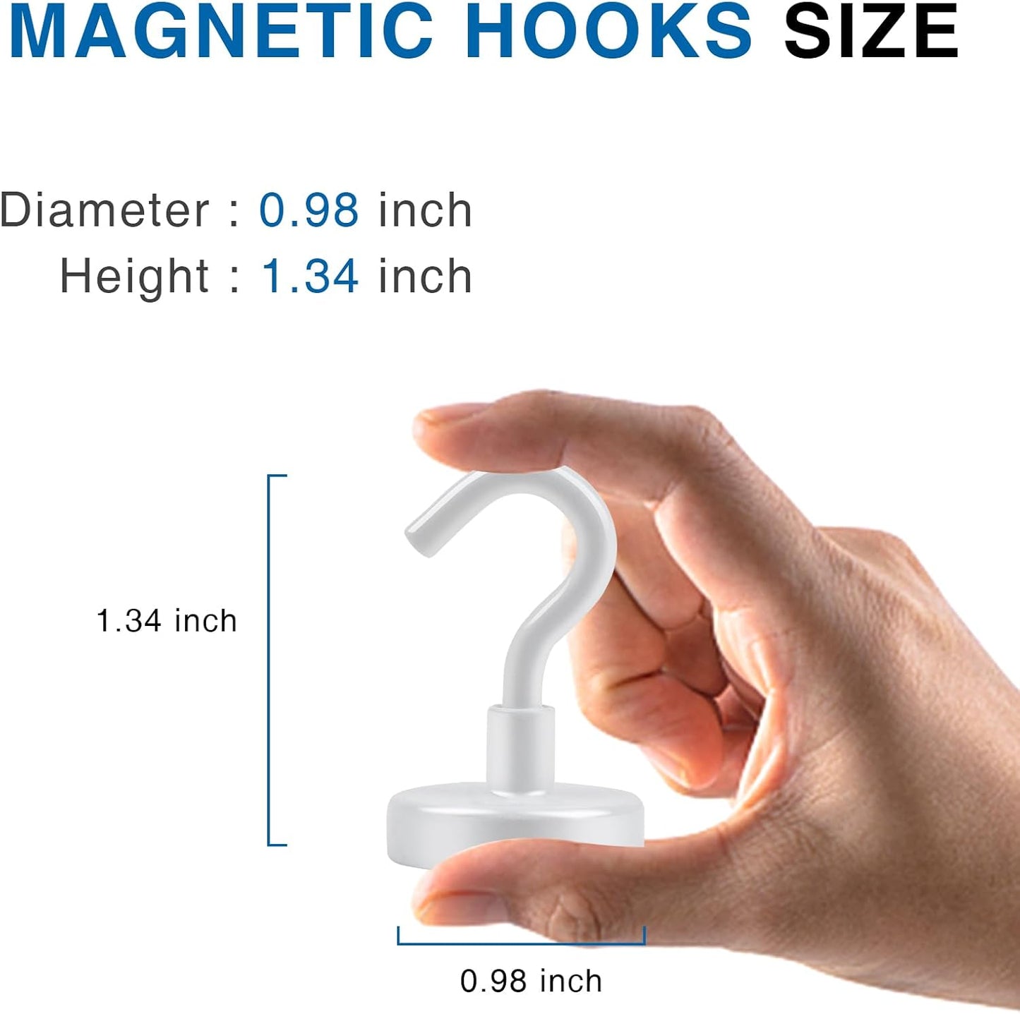 LOVIMAG Cruise Must Haves, 80Lb Magnet Hooks, White Cruise Magnets for Door, Cruise Door Magnets, Magnetic Hooks for Hanging-6Pack