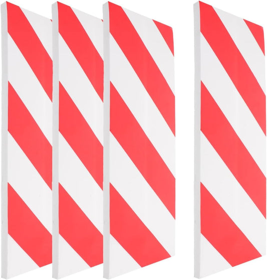 VOSAREA 4pcs Reflective Foam Wall Protector for Garage Poles Corner Guard Padding for Parking Garages Wall Guards to Protect Walls