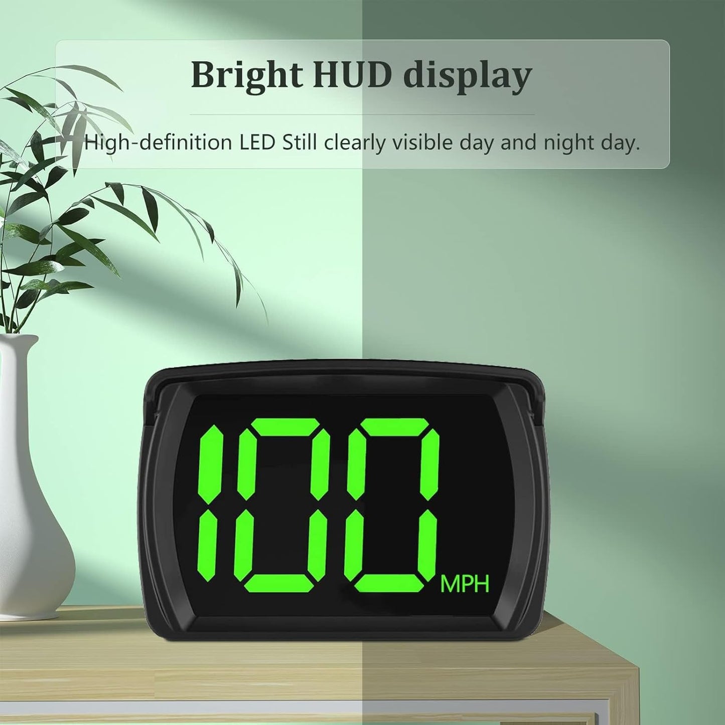 GPS Speedometer Digital Speedometer Cars Heads Up Display Y03 with Speed, Automatic Light Sensing, MPH Speedometer Plug and Play Applicable to All Cars