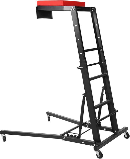 400lbs Foldable High Top Automotive Engine Creeper, 48" to 66" Adjustable Height Creeper for Garage Workshop Repair Maintenance Mechanic