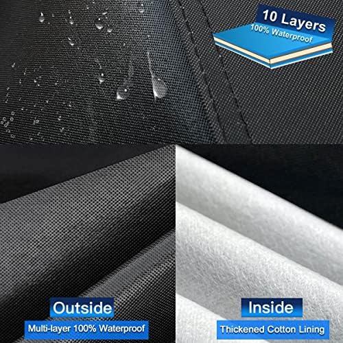 10 Layers SUV Car Cover Custom Fit for Honda Pilot (2008-2025) Waterproof All Weather for Automobiles, Outdoor Full Cover Sun UV Rain Protection with Cotton.Black