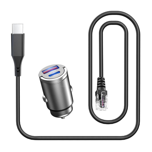 Radar Detector Cable,USB C to RJ11 Cable Charging Kit,with Automatic Recognition and Matching Voltage Function,for Escort Max360 Unide Beltronics Cob'r'a DualPro 360 Radenso XP etc Radar Detector