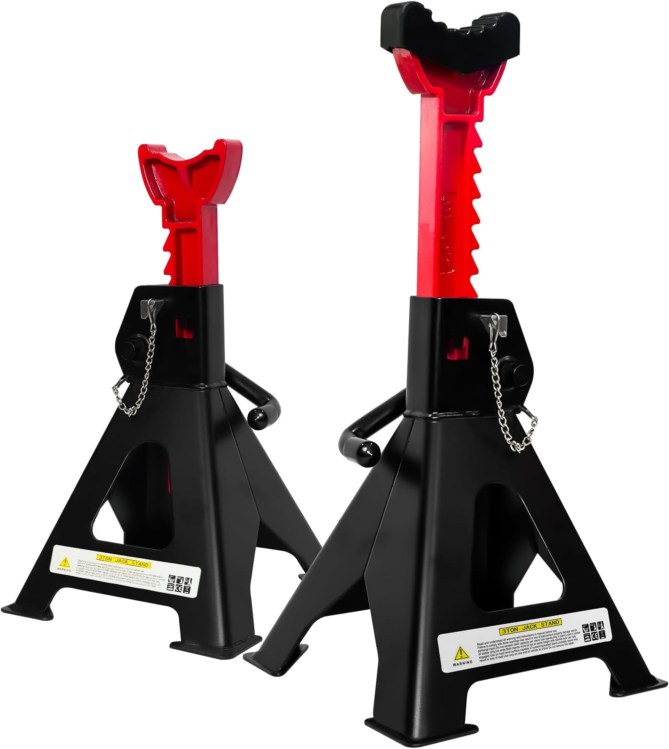 Jack Stands 3 Ton (6,600 LBs) with Double Pin Locking, Car Jack Stand 11.22"-16.54" Adjustable with Rubber Pads, Jack Stands for Trucks,Home,Garage, SUV, Pickup,Car,UTV/ATV,1 Pair