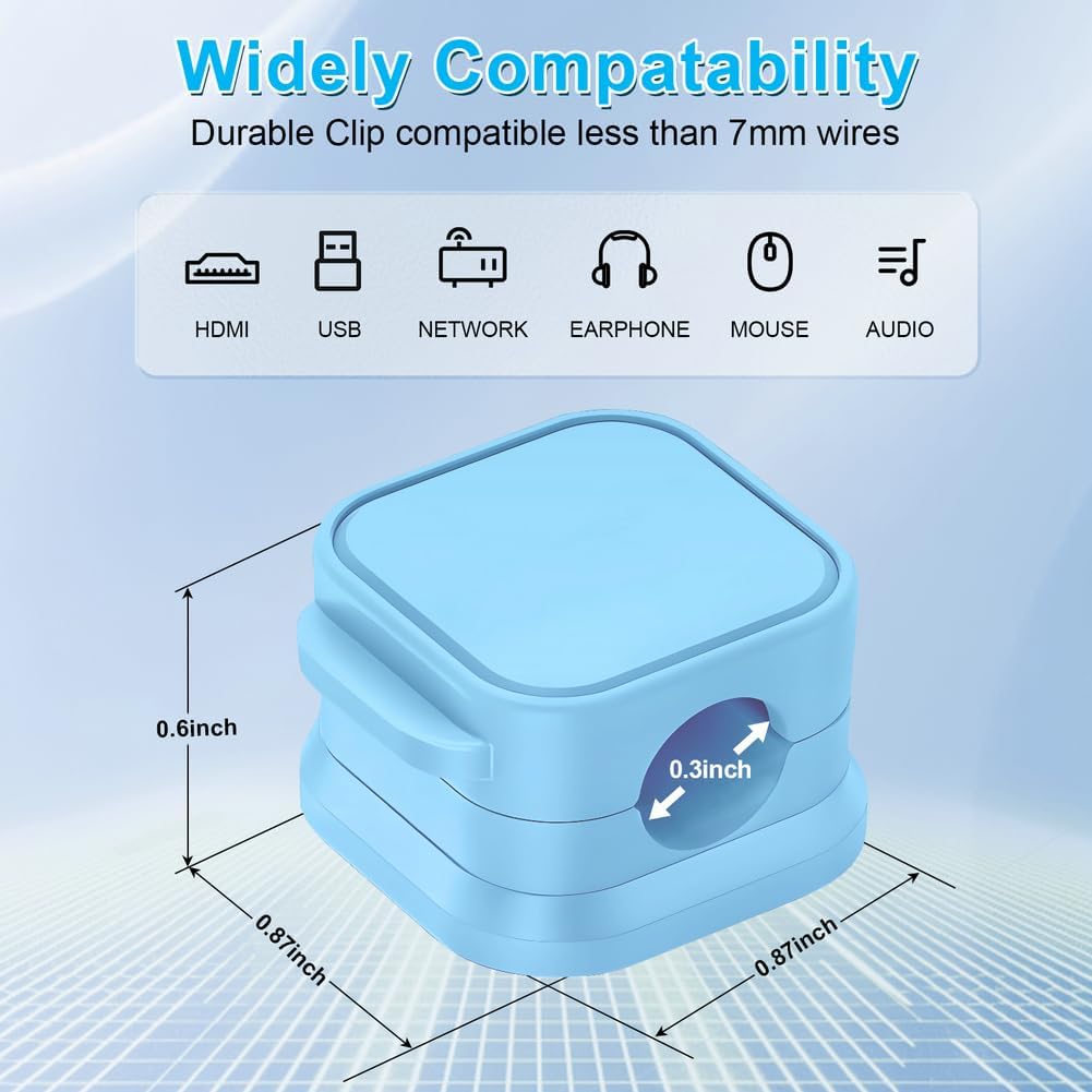 18 Pack Cord Organizer Holder,Magnetic Cable Clips Management,Easy Strong Adhesive Phone USB Charger Cord,Hide Or Organize Desk Cable for Kitchen,Office,Car,Nightstand（3Colors）