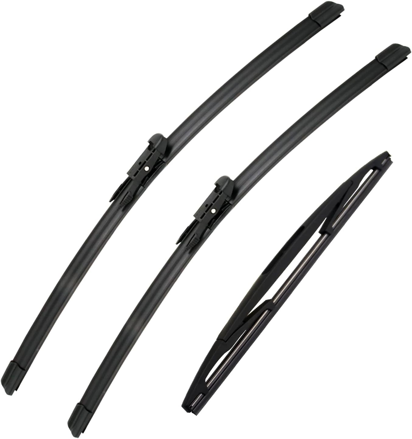 3 Wipers Set for 2008 2009 2010 2011 2012 Ford Escape, Windshield Wiper Blades Original Equipment Replacement Front and Rear- 20"/20"/12" (Set of 3) Pinch Tap