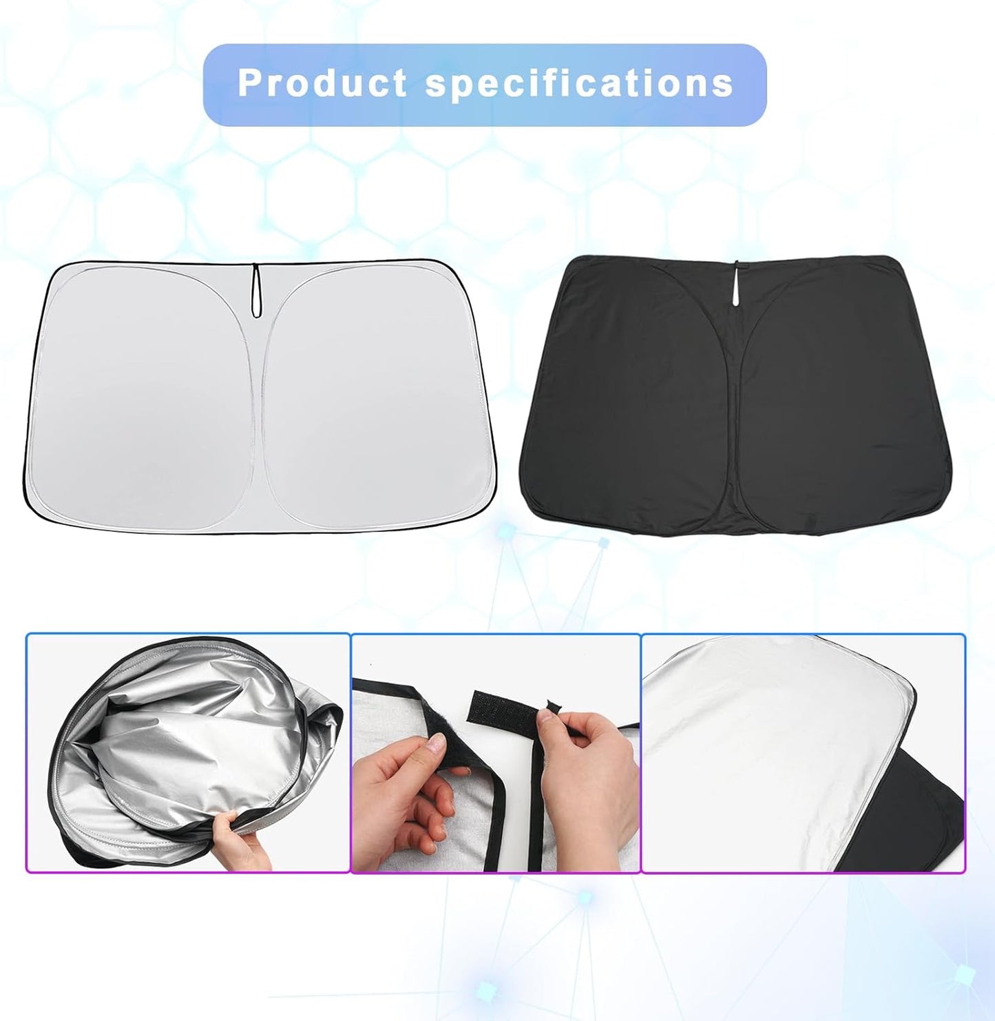 SXCY for 2024 2025 Nissan Frontier Windshield Sunshade 2022-2025 Frontier (S SV Pro-X Pro-4X SL) Accessories for 2024 2025 Frontier Sun Shade Foldable Sun Shield 2024 2025 Frontier Sun Protector