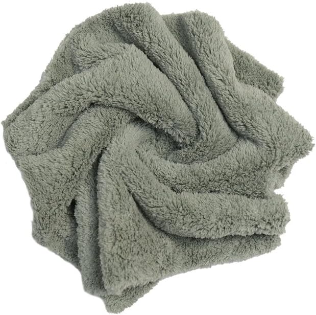 CARCAREZ Microfiber Towels for Cars, Car Drying Wash Detailing Towel with Plush Edgeless Microfiber Cloth (Grey)