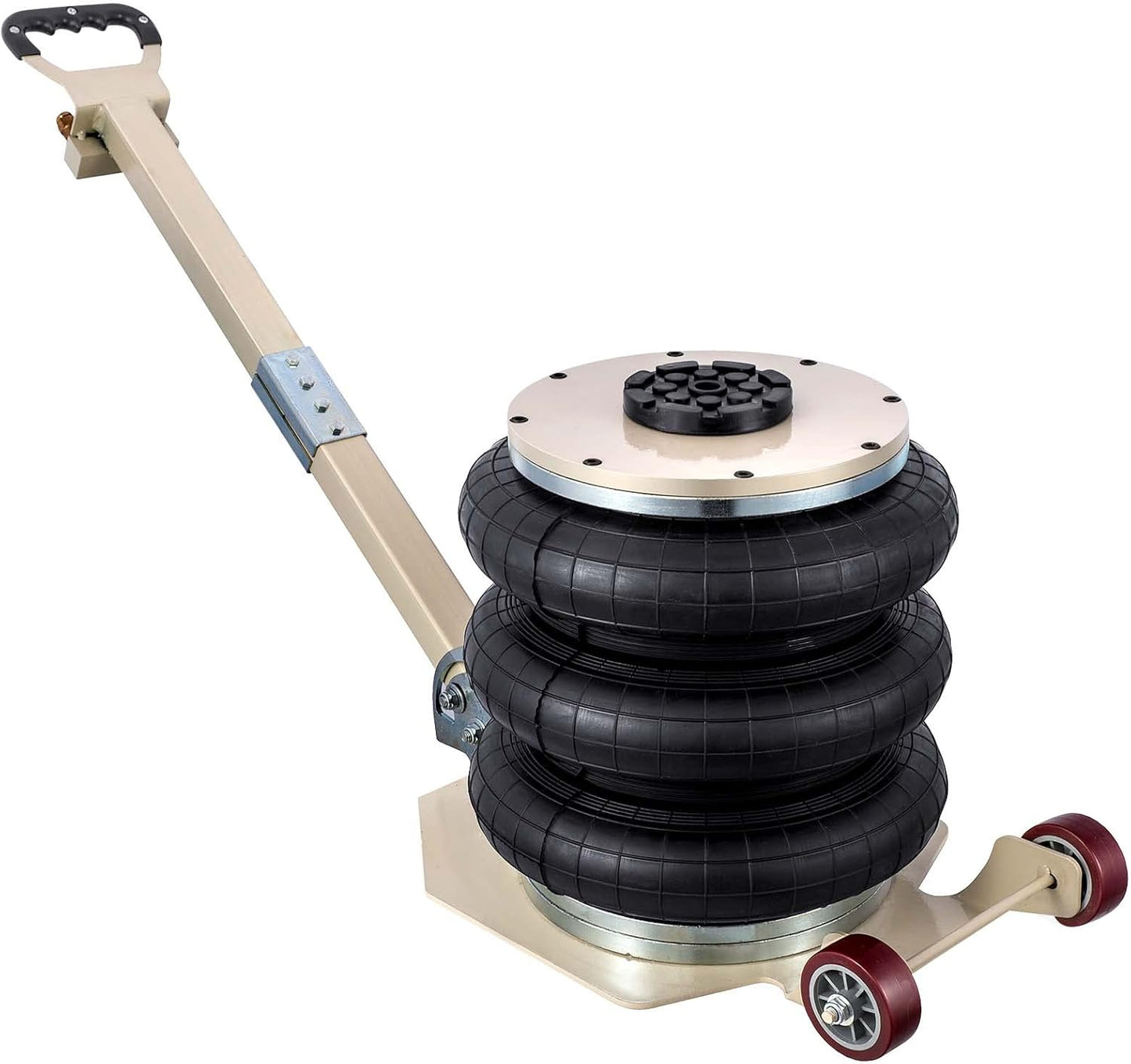 CXRCY 5 Ton Air Jack for Cars & Trucks - 11000LBS Capacity Pneumatic Airbag Jack with Adjustable Long Handle, Fast Lifting up to 16 Inch for Cars,Trucks(White Triple Bag Air Jack)