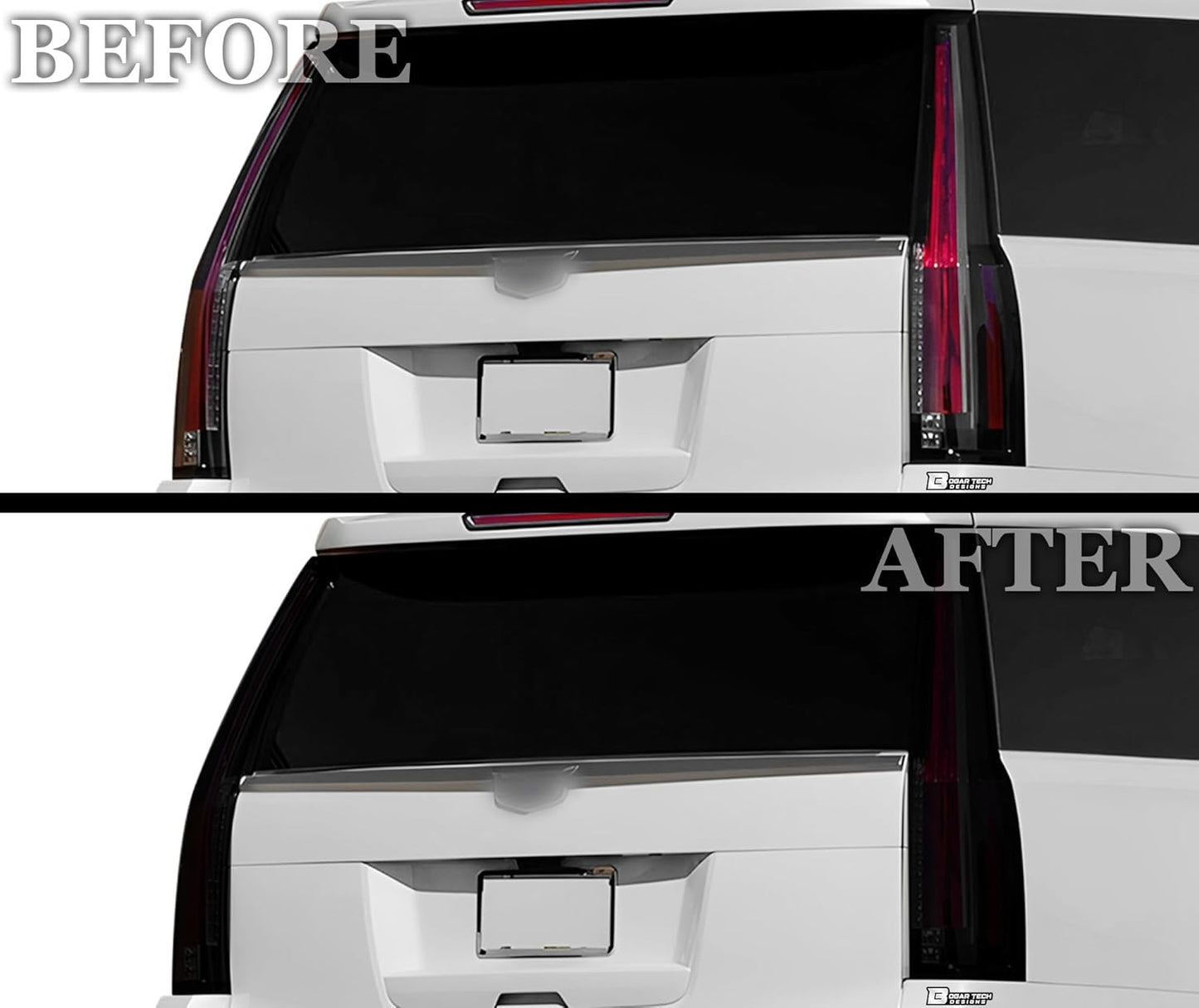 BOGAR TECH DESIGNS Rear Taillight Tail Light Tint Kit PPF Fits Cadillac Escalade (ESV) 2015-2020, Dark Smoke