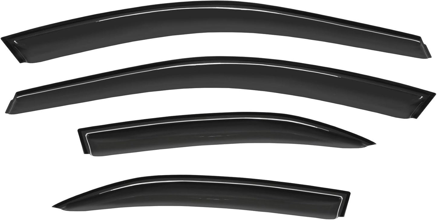 Wind Deflector Compatible with 2002-2006 Toyota Camry Smoke Sun/Rain Guard Window Visors 94236