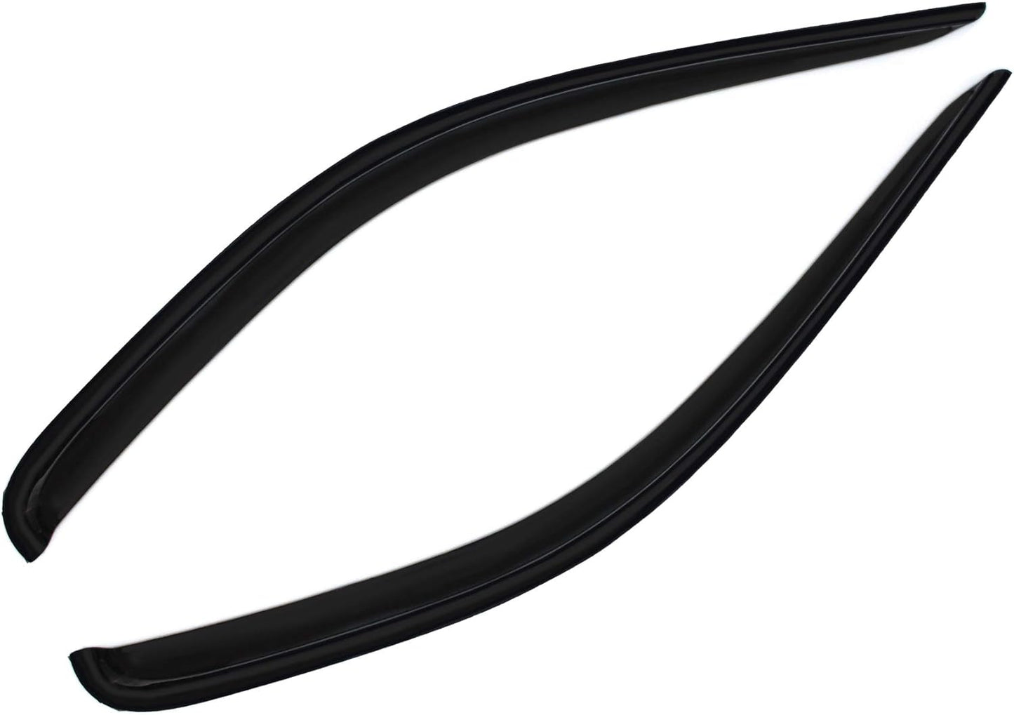 Smoke Front Window Visor Compatible with Dodge Dakota Standard Cab 1997-2004 Wind Deflector Sun Rain Guards Outside 2pc 92438