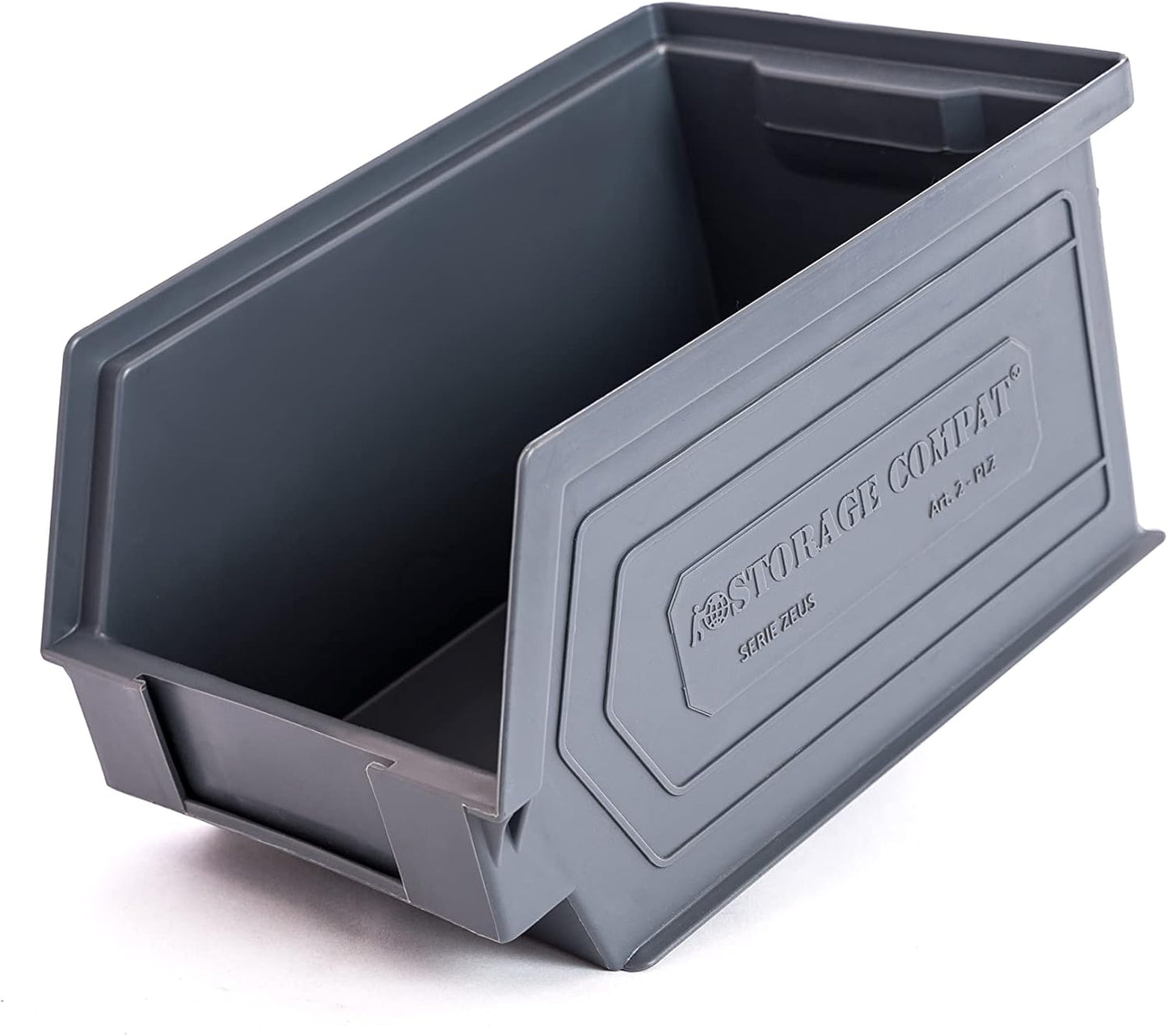 Storage Bins - drawer organizer Zeus 2PLZ - Ideal for Warehouses, Workshops and Assembly Lines, Screws and Tool Storage, Plastic Storage Bins, Green, 9.06" x 5.51" x 5.12", Pack x12