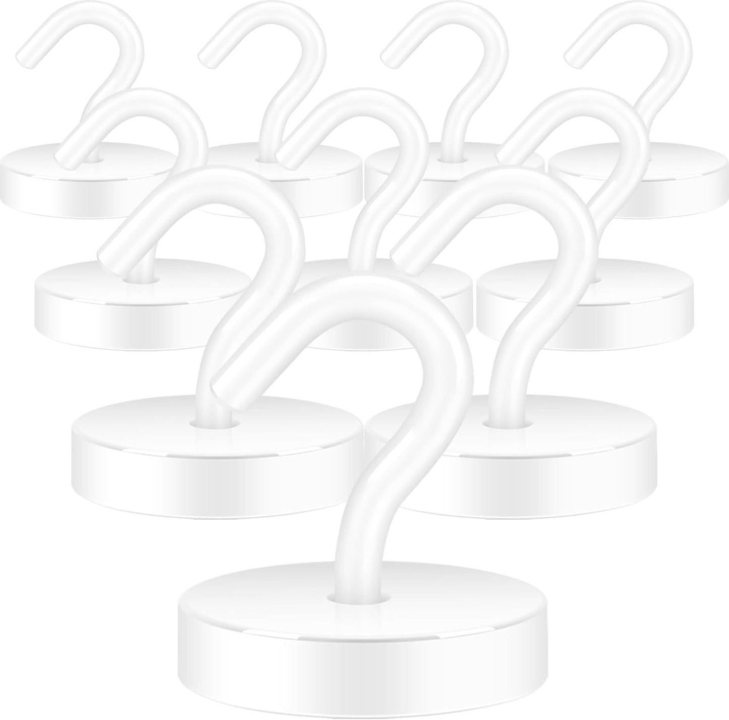 Neosmuk Magnetic Hooks, Cruise Ship Essentials, 100lb+ Heavy Duty Magnetic Hooks for Cruise Cabins, Refrigerator, Grill, Hanging, and Travel | Extra Strong Must-Haves Magnet Hook,White