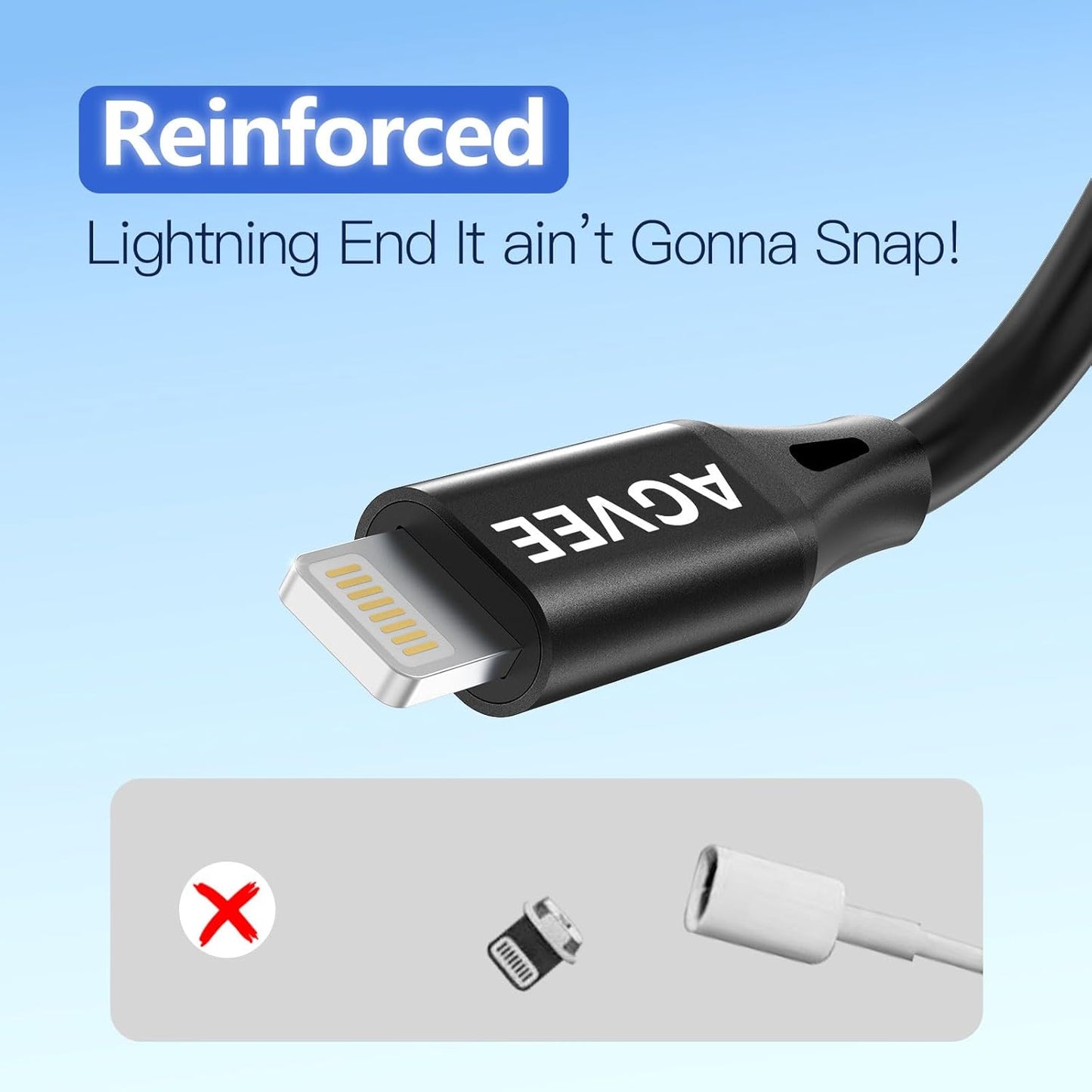 AGVEE 3ft Coiled Short USB-C to Lightning Charging Cable [MFI Certified] 30W PD Fast Charger Cord in Car for iPhone 14/13/12/11/XS/8/7/6/5 CarPlay, iPad, iPod, Black