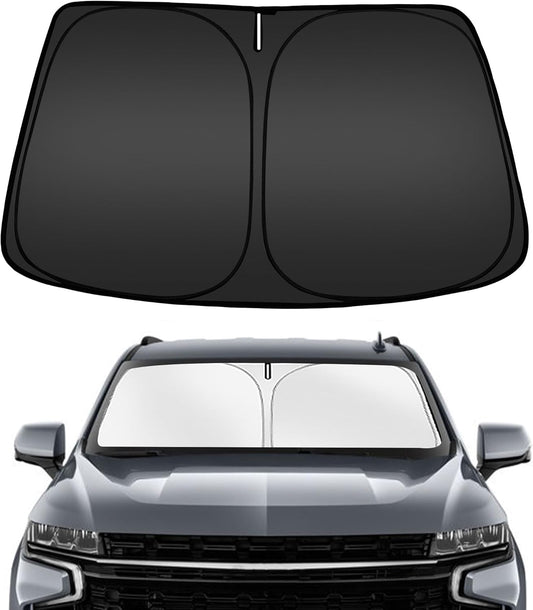 ARISMOTOR Windshield Sun Shade for Ch-evr-olet Chevy Suburban 2021-2024, Custom Fit Foldable Front Window Sunshade Sun Visor Protector, Block UV Rays Keep Your Car Cooler
