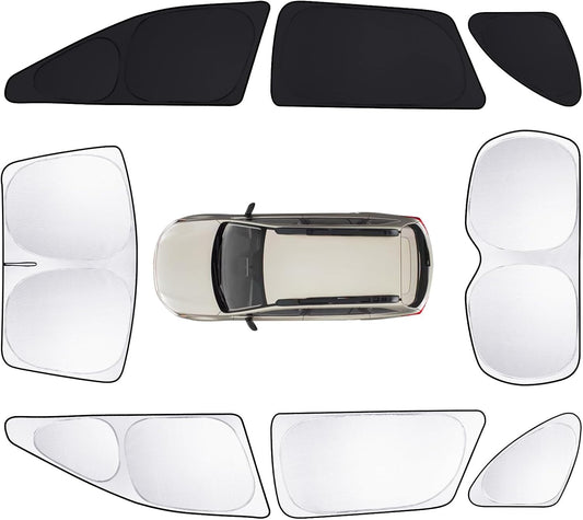 8pcs Car Window Shades for Subaru Outback Wagon 2015-2019 Accessories,Windshield Side Rear Full Sunshade,Sun Visor UV Blocking, Privacy Protection and Blackout for Camping Outdoor