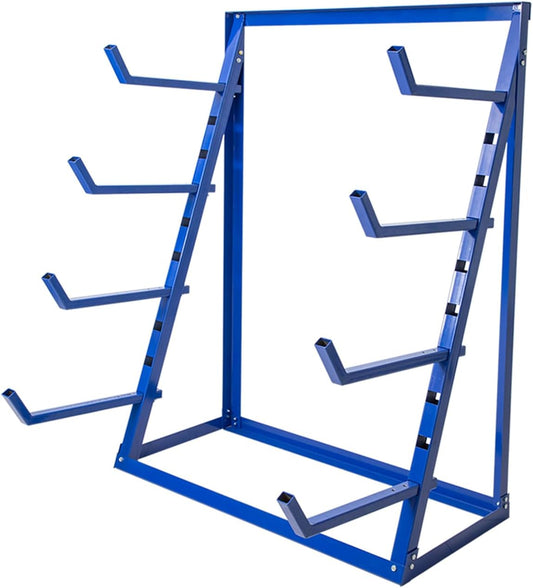 4 Tier Steel Horizontal Storage Rack, Heavy Duty Free Standing Bar Storage Cantilever Rack, Adjustable Pipe Storage Rack,4-Level Wood Lumber Shelf Organizer for Garage Workshop Shed, 2000 lbs Capacity