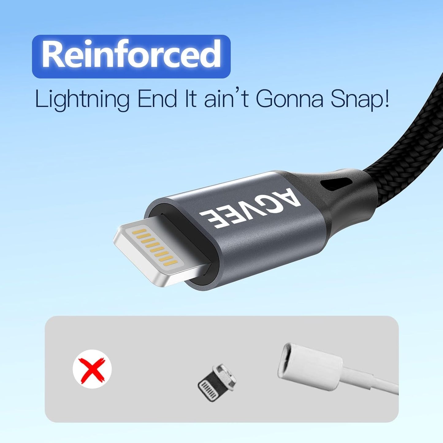 AGVEE 2 Pack 3ft Coiled Short USB-C to Lightning Charging Cable [MFI Certified] 30W PD Fast Charger Cord in Car for iPhone 14/13/12/11/XS/8/7/6/5 CarPlay, iPad, iPod, Dark Gray