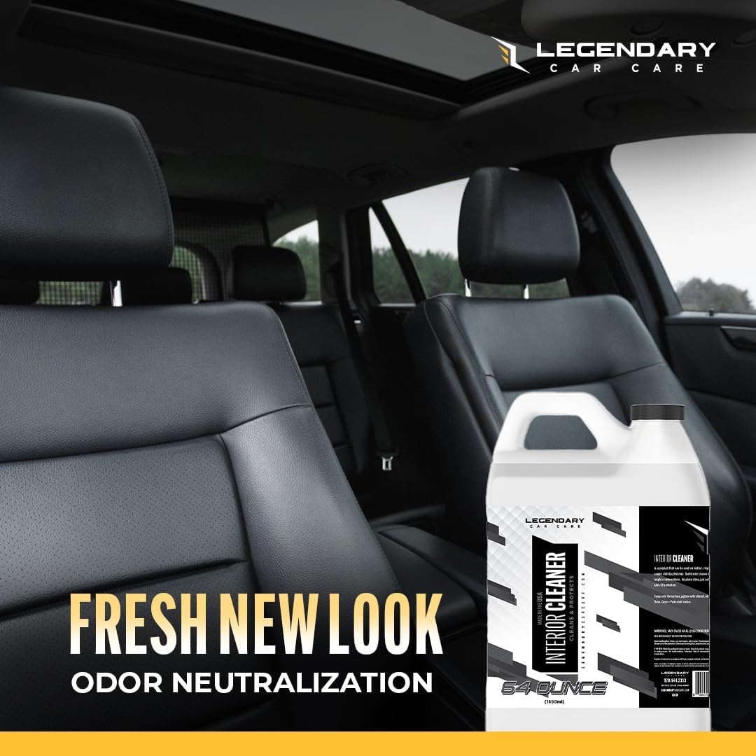 Legendary Interior Cleaner 64oz (Half Gal.) - All Purpose Interior Detailer & Carpet Cleaner for Cars - Safe on Leather, Plastic, Vinyl, Upholstery & Dashboard - UV Protectant - Tough on Stains & Dirt