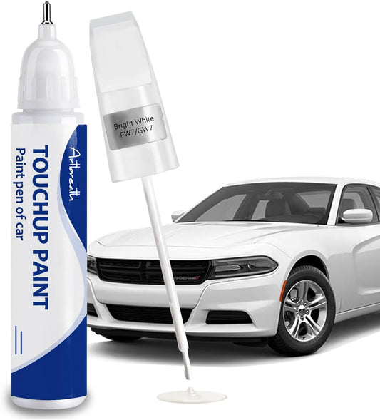 Bright White(PW7/GW7) Touch Up Paint for Dodge-Exact Match–Chips and Nicks Car Paint Scratch Repair Kit Automotive Paint Pen for Challenger/Durango/Grand Caravan/Charger/RAM
