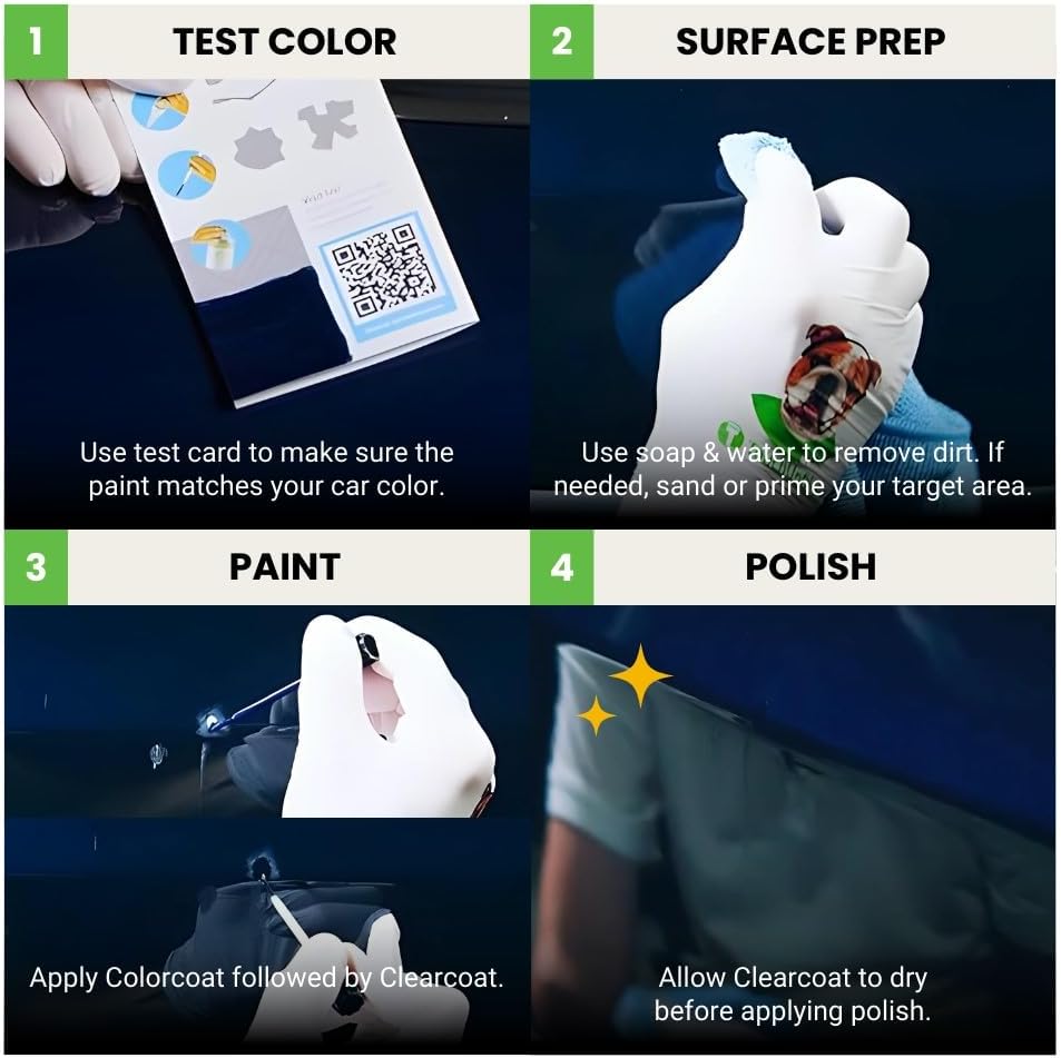 TouchUpDirect 781 Sea Glass Pearl Compatible with Toyota Exact Match Touch Up Paint Brush - Preferred Kit