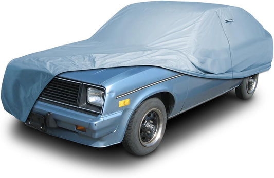 iCarCover Premium Car Cover for 1976-1987 Chevy Chevette Heavy Duty Waterproof All Weather Automobiles Custom Fit Indoor Outdoor UV Snow Protection Covers with Straps and Bag