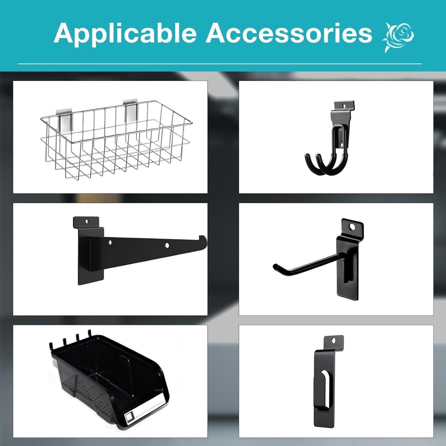 NeatiEase Slatwall Panel Wall Storage Systems, 4 x 4ft Slat Wall Paneling Garage Wall Organizer, Heavy Duty Wall Mounted PVC Wall Rack (White)