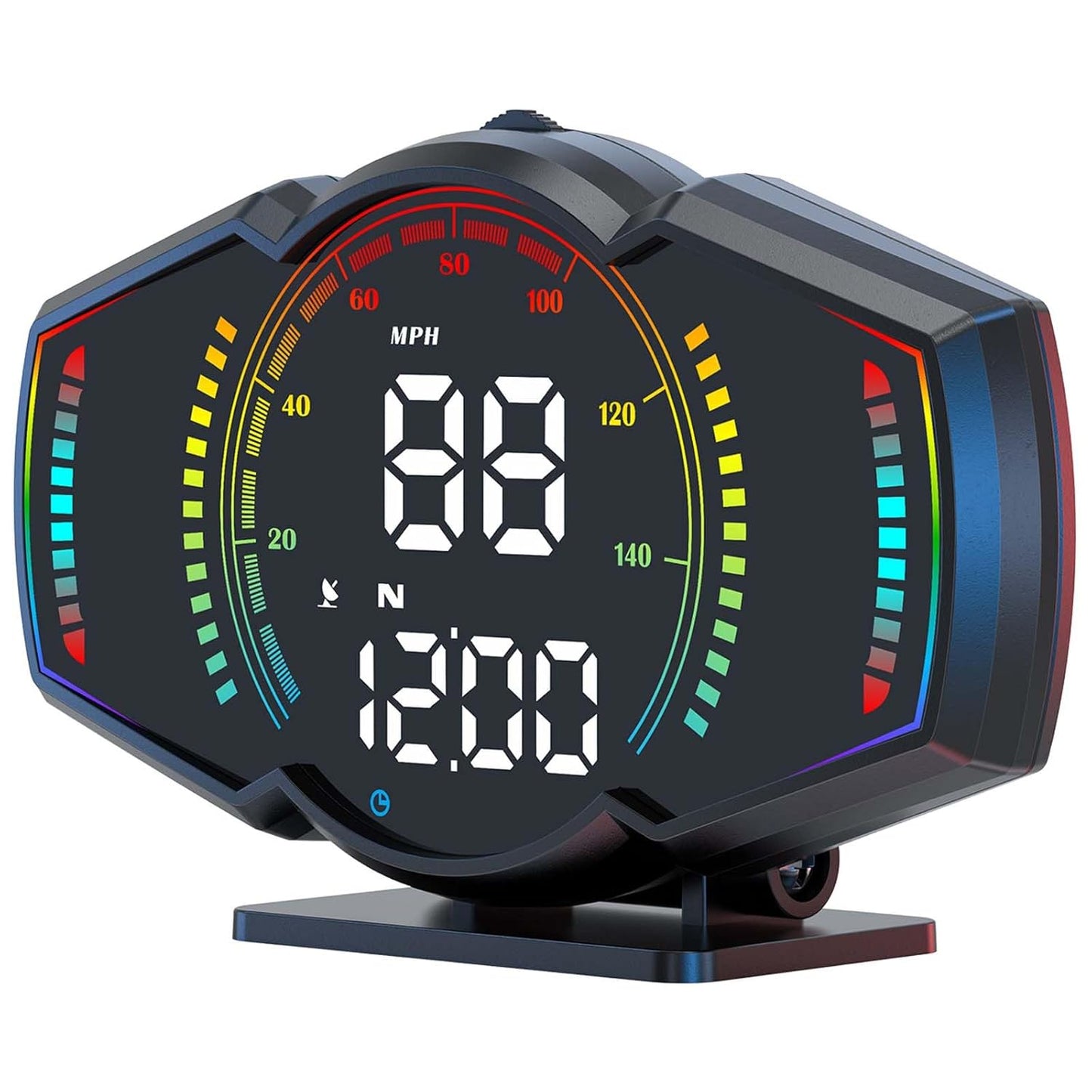 ACECAR Digital GPS Speedometer, Universal Car GPS Head-Up Display, Smart HUD with GPS Speed MPH&Km/H, Driving Time, Distance, Altitude, Overspeed Alert & Fatigue Alert, for All Vehicles